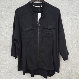 Soft Surroundings Serengeti Women Zip Jacket Size Large Utility Modern Relaxed‎